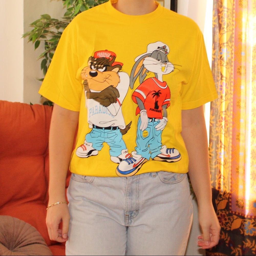 Paradi3e LOONEY TOONS TAZ AND BUGGS BUNNY TEE